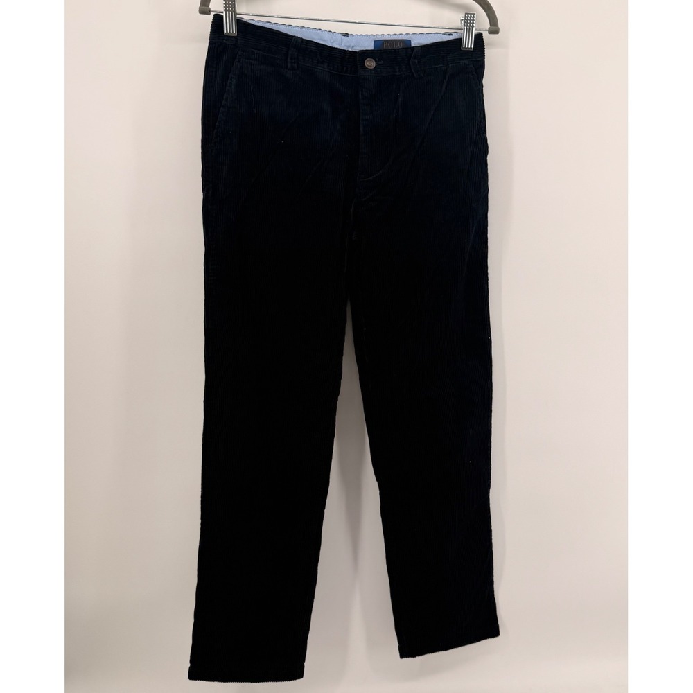 Polo Ralph Lauren Trousers Boys 18 Navy Blue Corduroy Straight Leg Preppy Pants